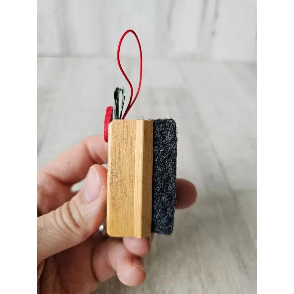 Vintage wooden teacher eraser ornament mini number one‎ special Xmas tree